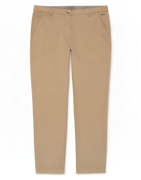 Pantaloni chino conici pentru femei Marks & Spencer UK 16 Large W36 L29 Bej