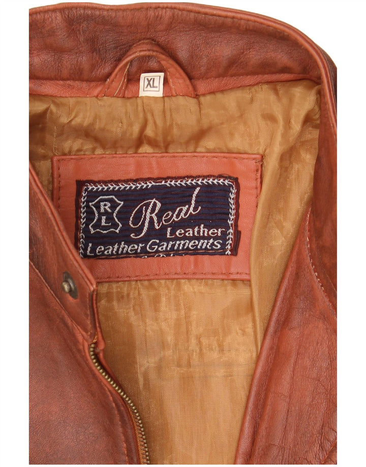 Vintage Femei UK 18 XL Piele maro