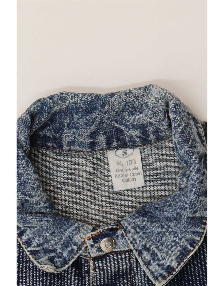 Cămașă de blugi vintage pentru bărbați, cu mânecă scurtă, cu mânecă scurtă, din bumbac albastru mic