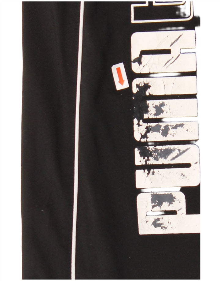 Pantaloni de trening grafic PUMA pentru băieți Pantaloni de jogging 13-14 ani XL Negru