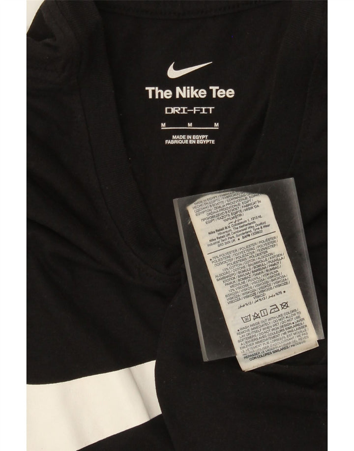 Tricou grafic Nike Dri Fit pentru bărbați Top Mediu Negru Poliester