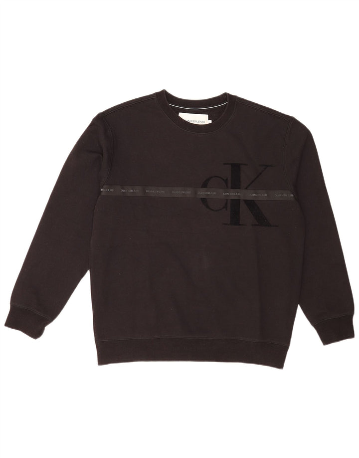 Hanorac Calvin Klein Jeans pentru bărbați, cu croiala normală, mare, negru