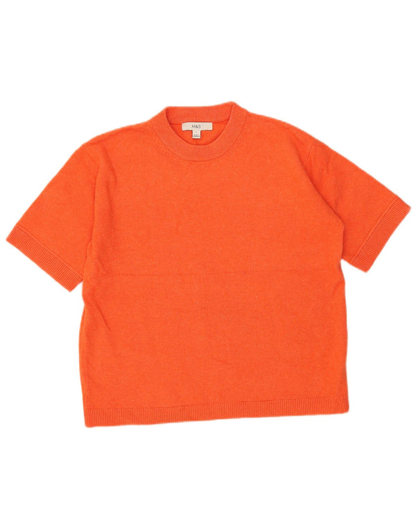 Tricou supradimensionat pentru femei Marks & Spencer Top UK 10 Poliester portocaliu mic