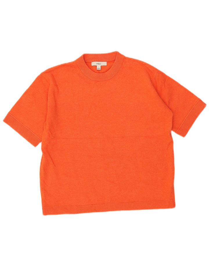 Tricou supradimensionat pentru femei Marks & Spencer Top UK 10 Poliester portocaliu mic