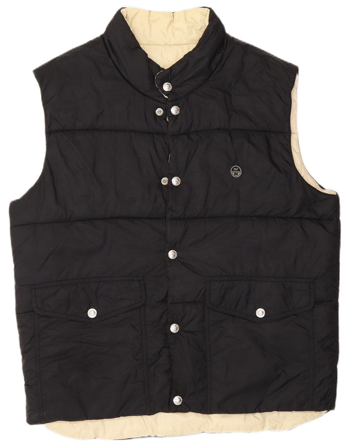 North Sails Gilet Captusit Reversibil pentru Barbati UK 42 XL Poliamida Neagra