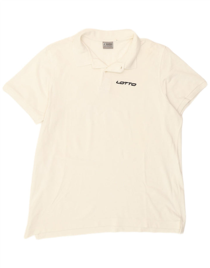 Tricou polo pentru bărbați Lotto 2XL alb