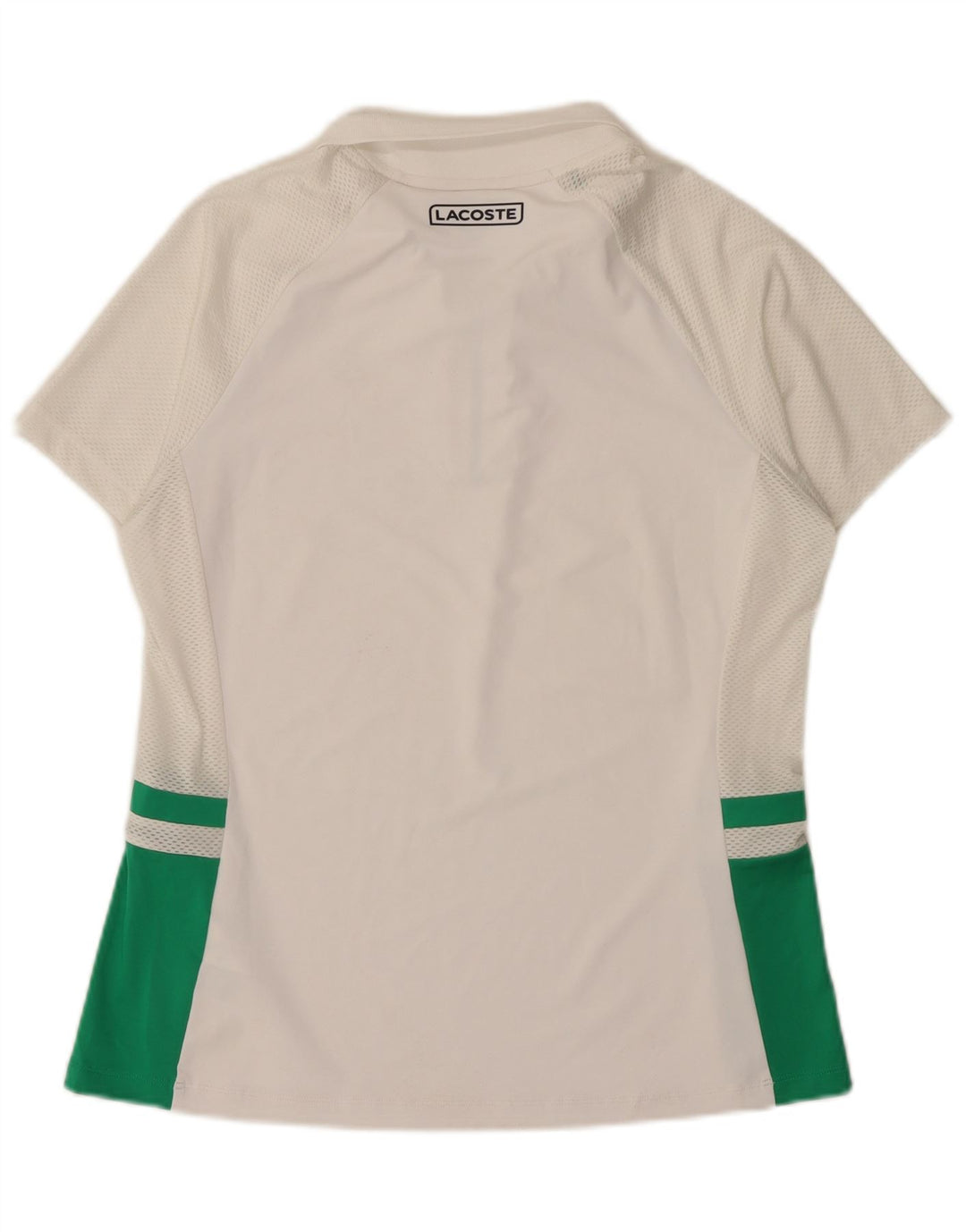 Tricou polo Lacoste pentru femei Mărimea 42, mare, alb, poliester color bloc