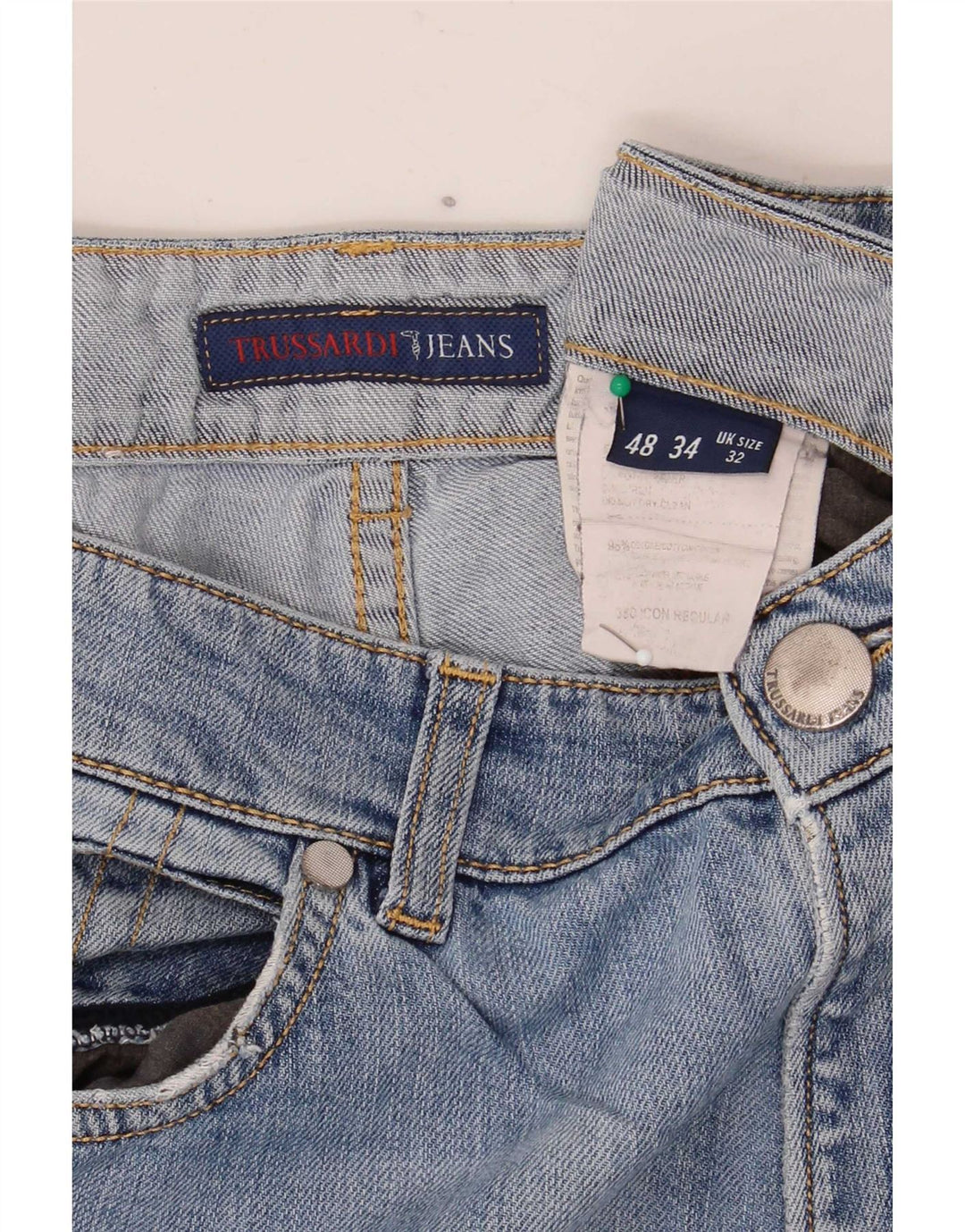 Blugi drepti pentru femei Trussardi W32 L34 Bumbac albastru