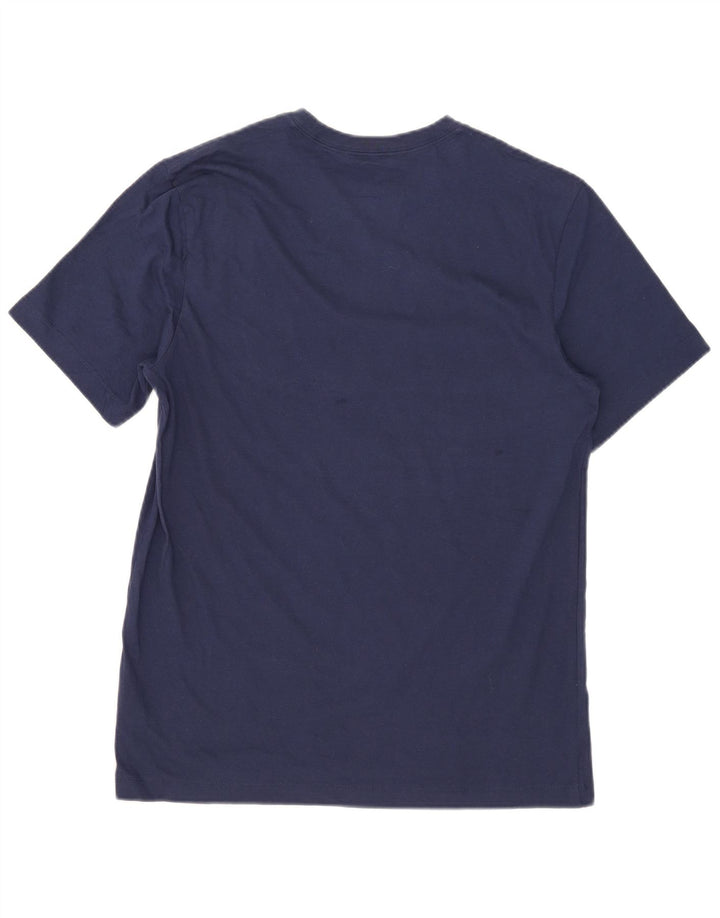 Tricou grafic Nike pentru bărbați Top mediu din bumbac bleumarin