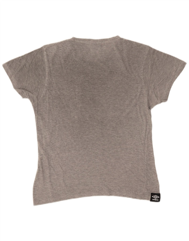 Tricou grafic pentru bărbați Umbro Top din bumbac cu pete gri mediu