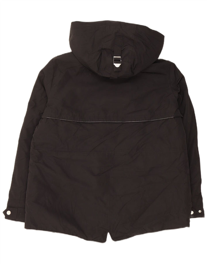 Jachetă de vânt cu glugă pentru femei Zara UK 18 XL Poliester negru