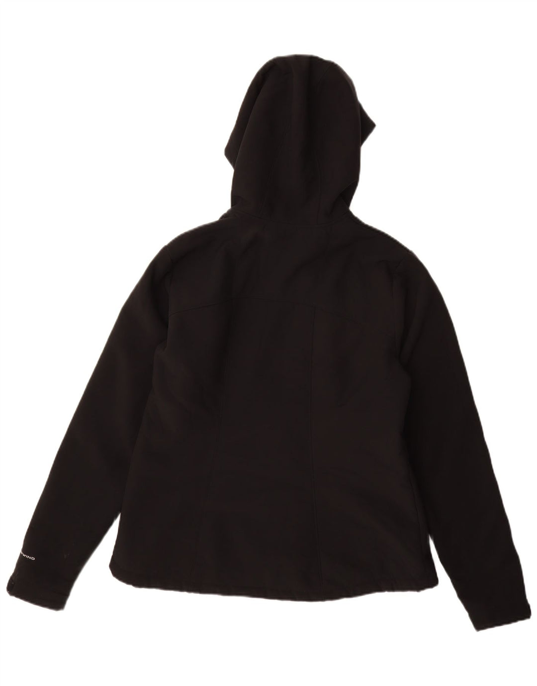 COLUMBIA Womens Hooded Windbreaker Jacket UK 16 Large Black Polyester