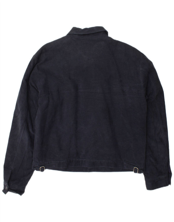 Jachetă Bomber Guess pentru bărbați UK 40 mare din bumbac bleumarin
