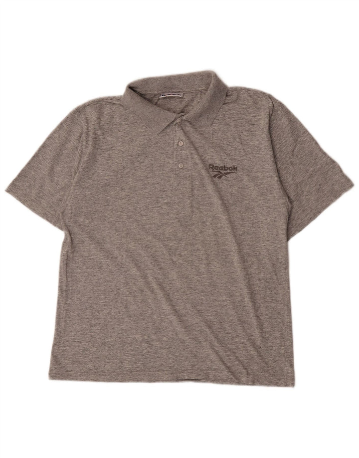 Cămașă polo Reebok pentru bărbați, gri, pătat