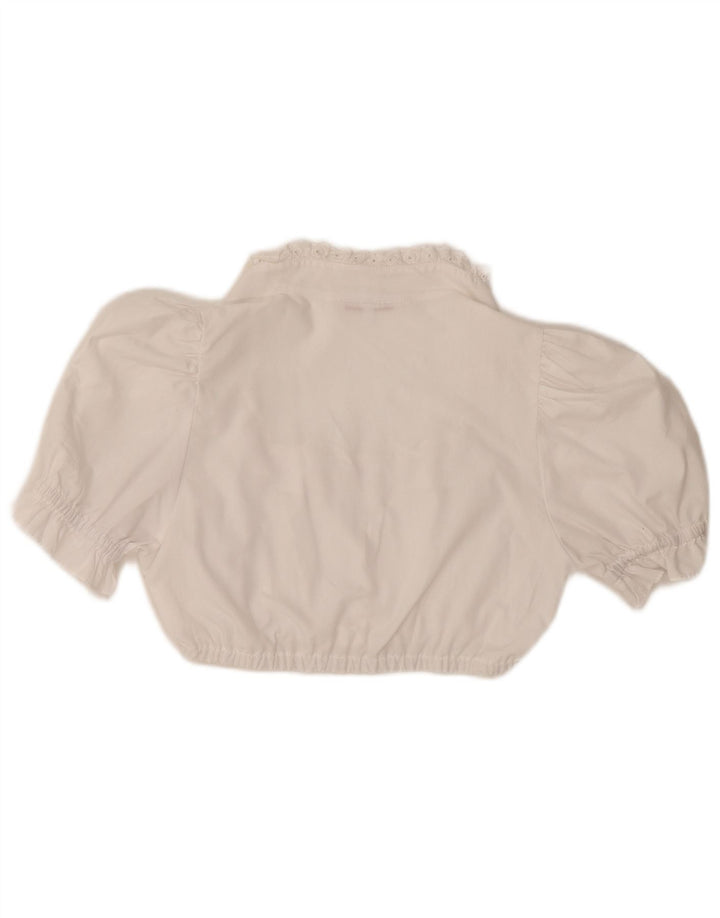 Bluză de top cu mânecă scurtă pentru femei Country EU 36 Poliester alb mic