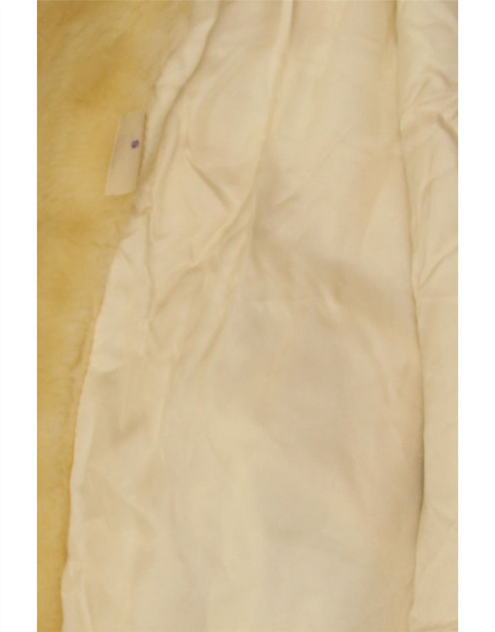 GALA Womens Oversized Faux Fur Overcoat UK 10 Small Beige Modal Vintage Gala and Second-Hand Gala from Messina Hembry 