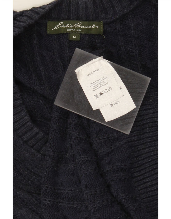 Pulover cardigan pentru femei Eddie Bauer UK 12, mediu, bleumarin, bumbac