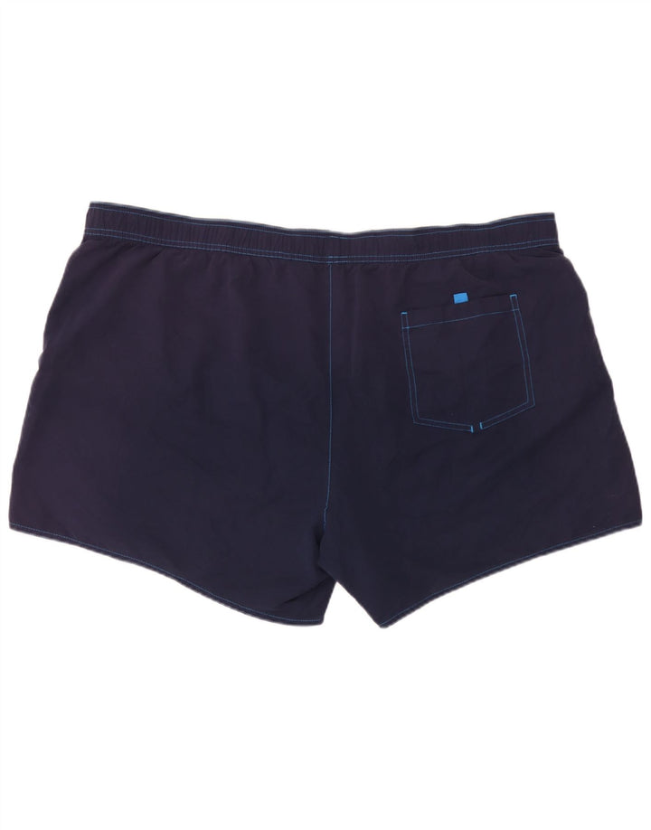 Pantaloni scurți de înot Brugi pentru bărbați 4XL, albastru bleumarin, poliester color bloc