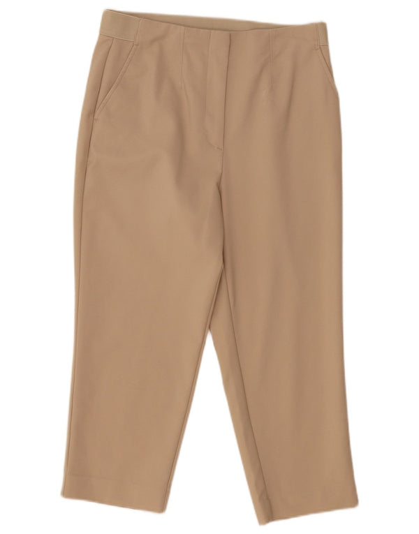 Pantaloni Capri cu talie înaltă pentru femei Marks & Spencer UK 12 Medium W32 L23 Bej