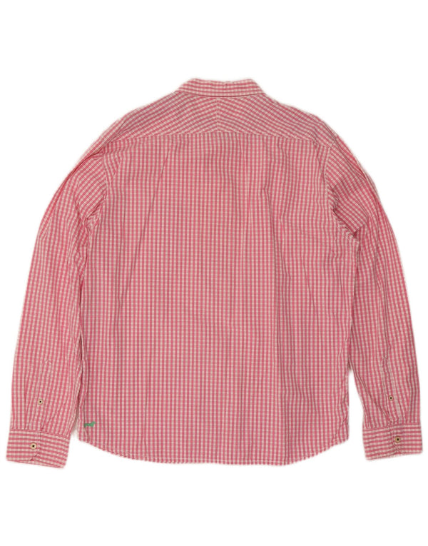 White Stuff Cămașă Classic Fit pentru bărbați XL, bumbac cu carouri roz