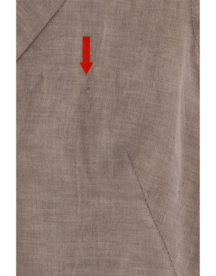 Jachetă Blazer deschisă pentru femei Zara UK 12, bumbac gri mediu