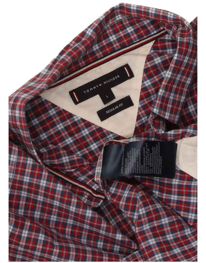 Cămașă pentru bărbați Tommy Hilfiger, cu tăiere obișnuită, mare, roșu, din bumbac