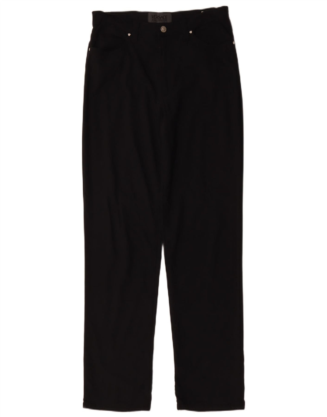 Pantaloni casual drepti pentru femei Versace L32 L31 Poliamidă neagră