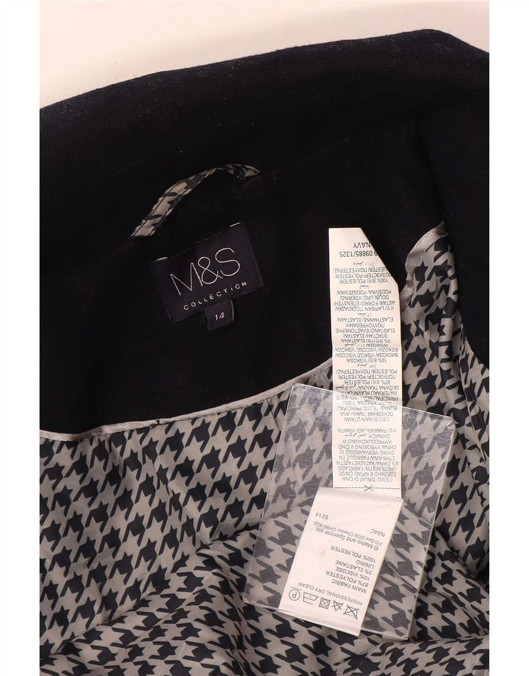 Geacă bomber pentru femei Marks & Spencer UK 14 mare poliester bleumarin