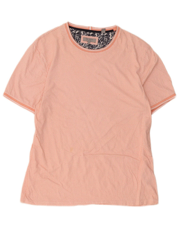 Tricou Bărbați Ted Baker Mărimea Top 5 XL Bumbac Geometric Roz