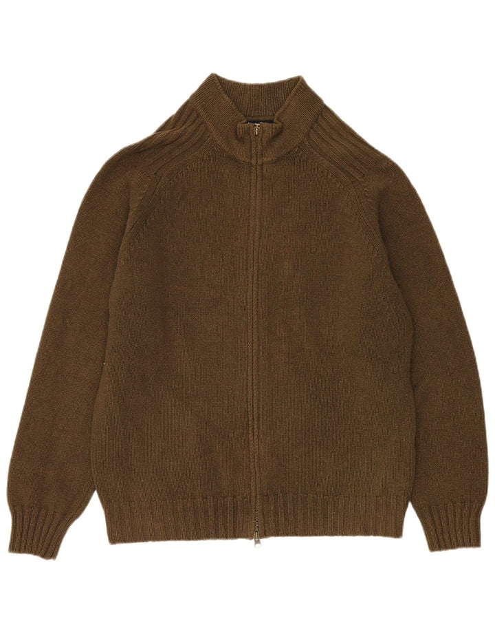 Pulover Cardigan Bărbați MASSIMO DUTTI Lână Mediu Kaki