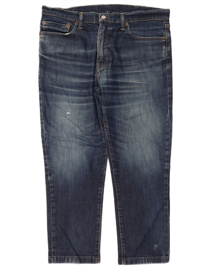 Blugi drepți distressed pentru femei LEVI'S L38 L27 bumbac bleumarin