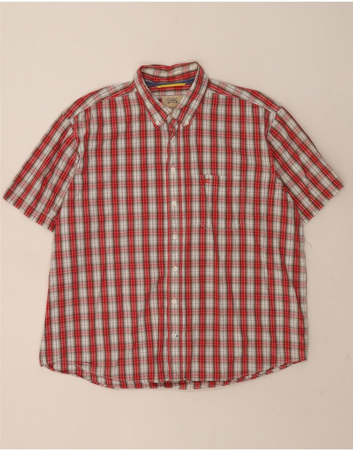 Cămașă cu mânecă scurtă pentru bărbați Camel Active 2XL, bumbac roșu Check