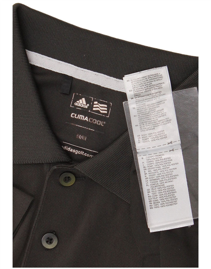 Tricou polo Adidas Climacool pentru bărbați, gri mediu, poliester