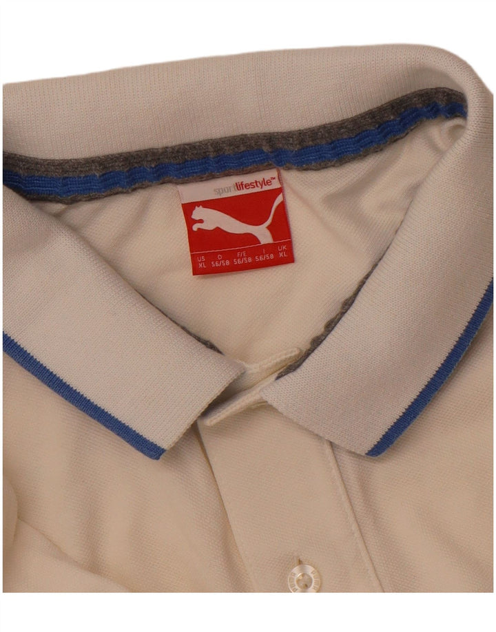 Tricou polo pentru bărbați PUMA XL alb