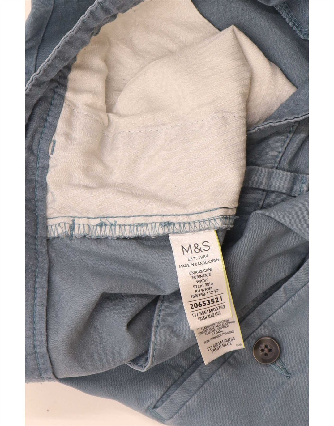 Pantaloni scurți chino pentru bărbați Marks & Spencer W38 XL albastru