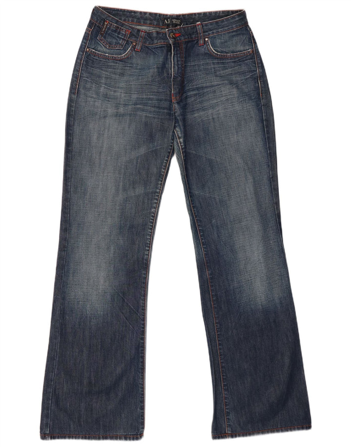 Blugi evazați pentru femei Armani W31 L32 bumbac bleumarin
