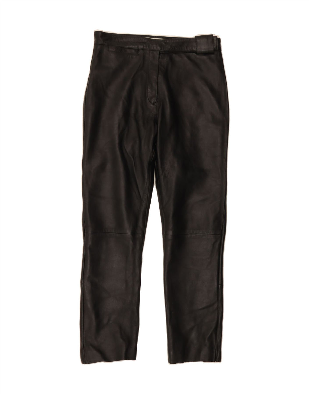ROCKHILL Womens Leather Trousers Small W28 L26 Black Leather Vintage Rockhill and Second-Hand Rockhill from Messina Hembry 