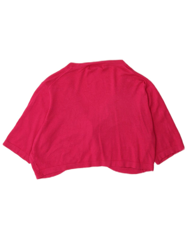 Pulover cardigan bolero cu mânecă scurtă pentru femei Marks & Spencer UK 18 XL roz