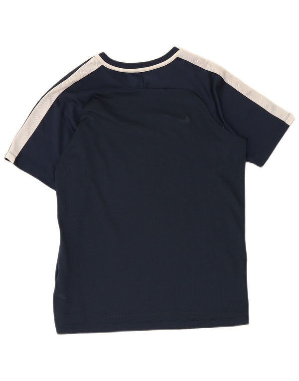 Tricou Nike Dri Fit pentru băieți Top 13-14 ani Albastru bleumarin Poliester color bloc