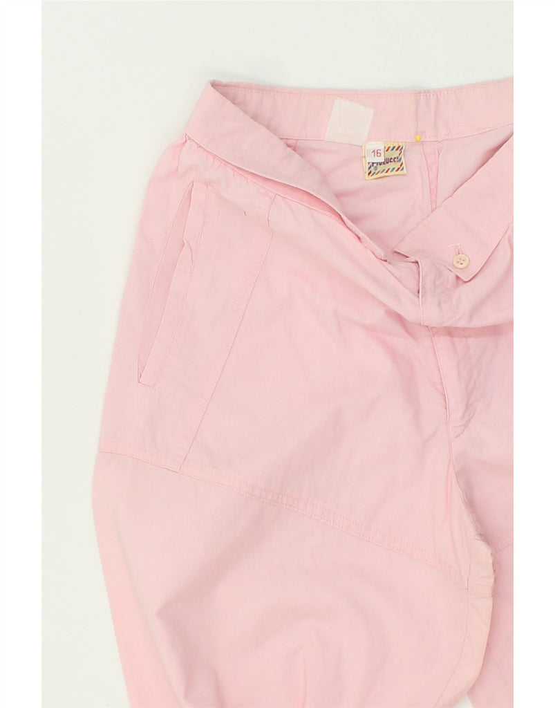 FIORUCCI Girls Tapered Chino Trousers 15-16 Years W26 L29 Pink Vintage Fiorucci and Second-Hand Fiorucci from Messina Hembry 