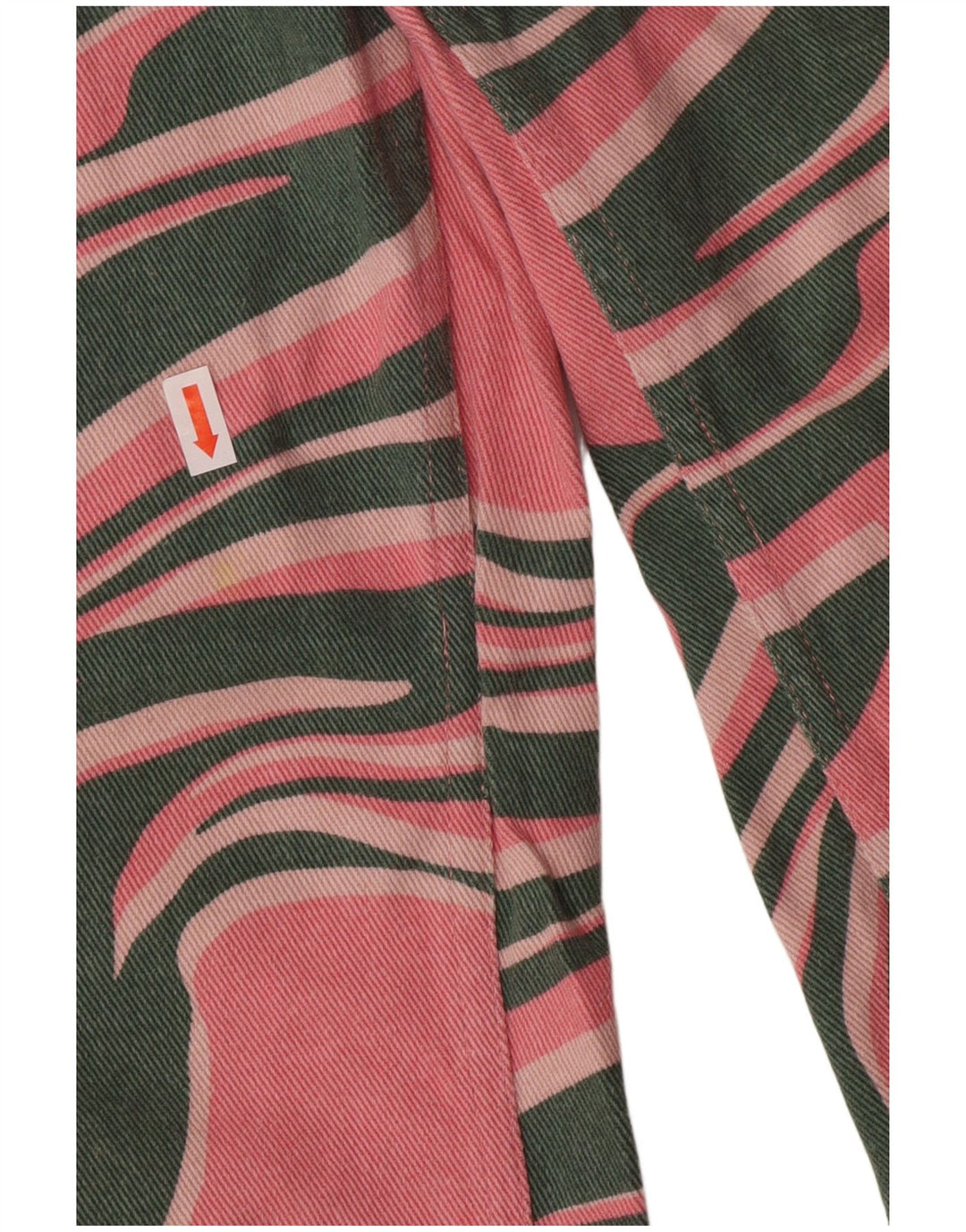 Lucy & Yak Blugi largi pentru femei cu talie înaltă W28 L29 bumbac roz animal print