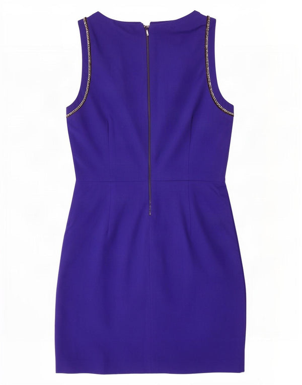 Rochie Trafaluc fără mâneci pentru femei Zara UK 16 Bumbac albastru mare