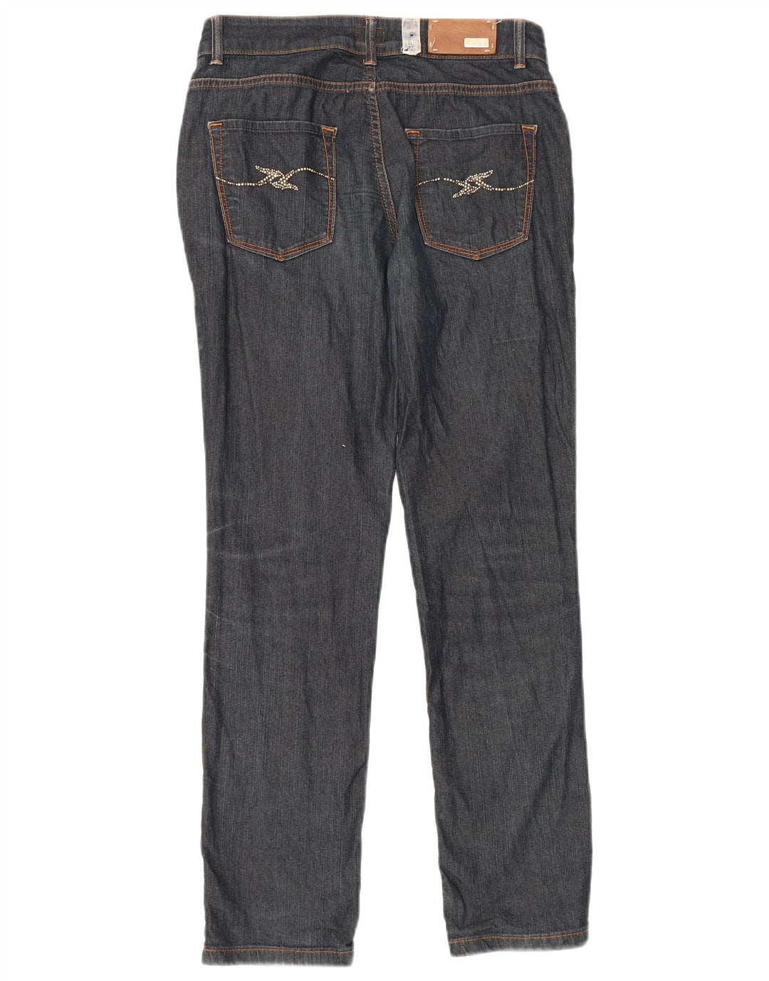 Trussardi blugi subțiri pentru femei W26 L30 bumbac bleumarin