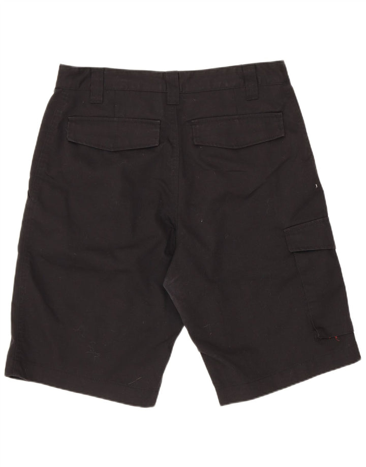 Pantaloni scurți cargo Russell Athletic pentru bărbați, medii W30, poliester negru