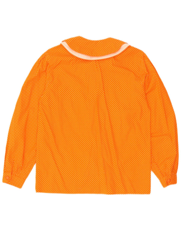 Cămașă Benetton pentru femei UK 18 XL Orange Spotted Bumbac