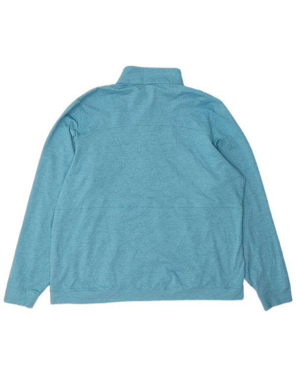Pulover pentru femei Puma, cu fermoar și gât, UK 20 2XL, poliester albastru