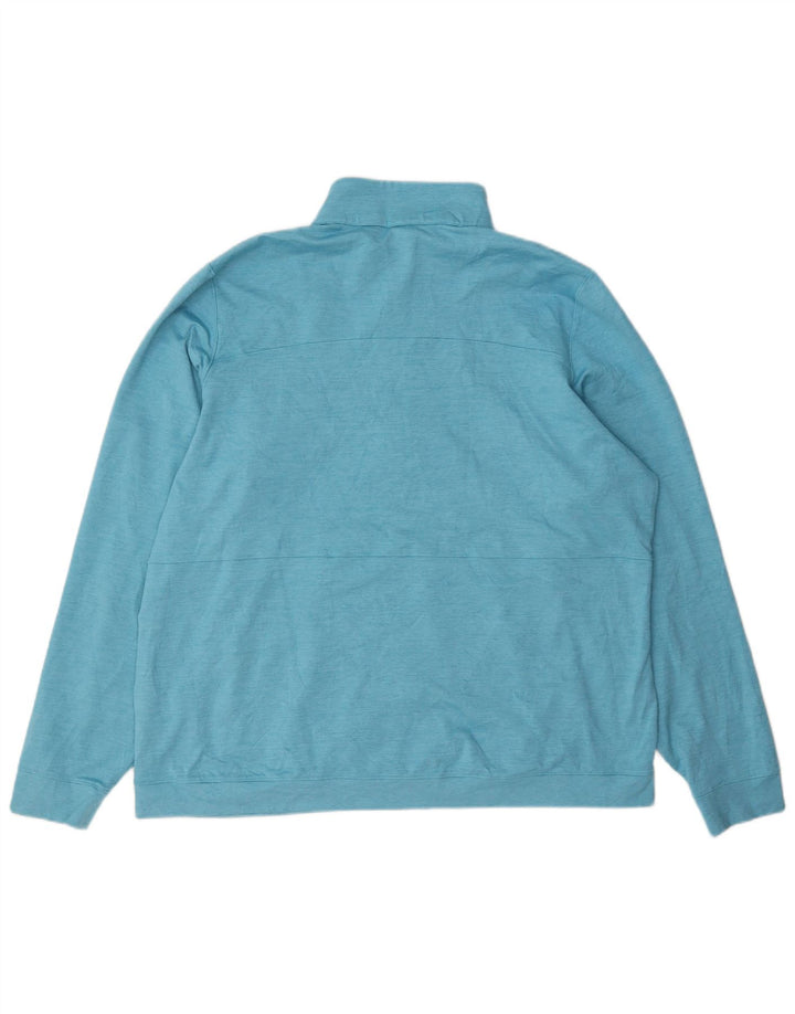 Pulover pentru femei Puma, cu fermoar și gât, UK 20 2XL, poliester albastru