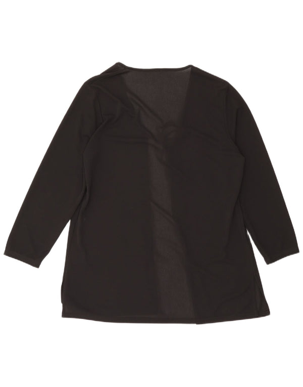 Cardigan vintage cu mânecă lungă pentru femei UK 16 Poliester negru mare