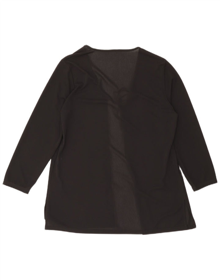 Cardigan vintage cu mânecă lungă pentru femei UK 16 Poliester negru mare