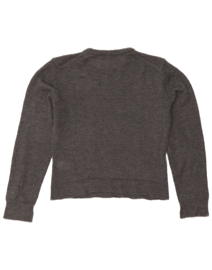 Pulover pentru femei Zara Crop Crew Gate UK 12 Medium Gri Poliester